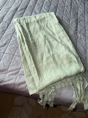 Pottery Barn Light Sage Linen Curtain Panel